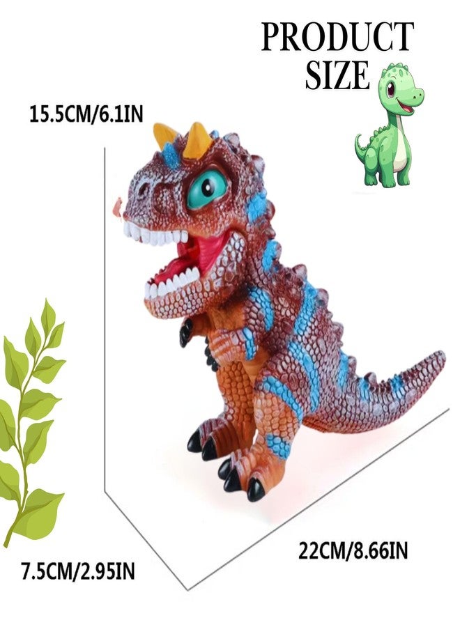Mallexo Cartoon Soft Rubber Dinosaur Toys for Kids with Roar Sound Big Size Dragon Jurassic World Dinosaurs Model Birthday Gifts, Dino T-rex Action Figures Dino Toy for Children 1PCs (Roar 3) - Image 3